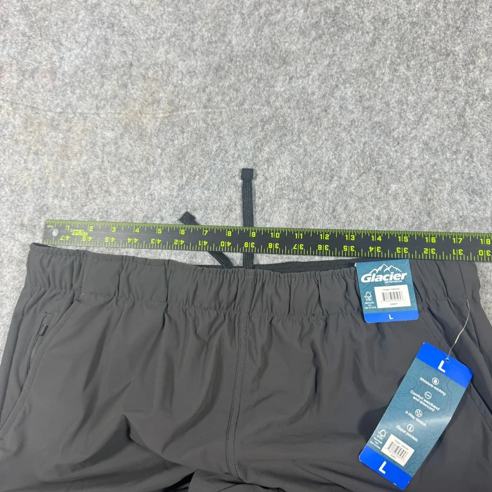 Glacier Performance Mens Gray Active Hiking Travel Pants Size L 1666185 NWT